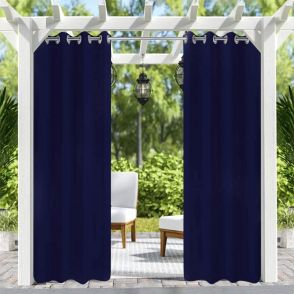 50x96inch grommets Window Curtain Panel DARKBLUE