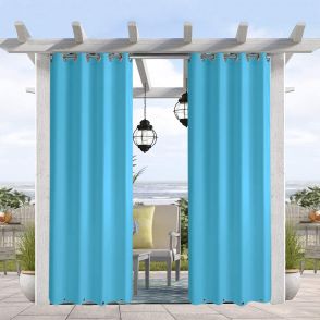 50x96inch Grommets Top & Bottom Curtain Panel Aqua Blue ,1 Panel