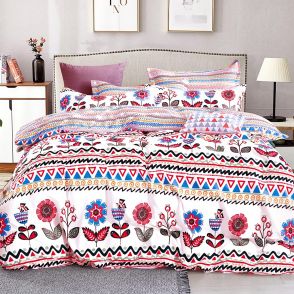 Shatex Twin Size Boho 2 Pieces Lightweight Comforter Sets with 1 Pillow Sham