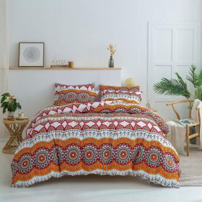 Shatex Boho Comforter Sets Twin Size 2 Pieces with 1 Pillow Sham