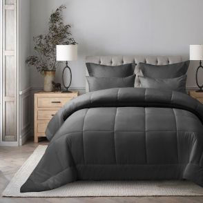 Down Alternative Comforter Queen Set,Grey