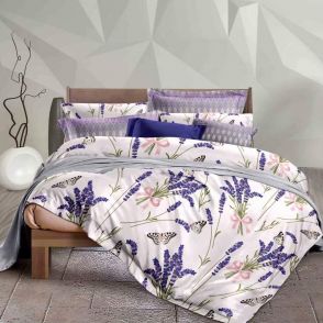Shatex Twin Size Bedding Comforter Sets Floral Print with 1 Pillow Sham