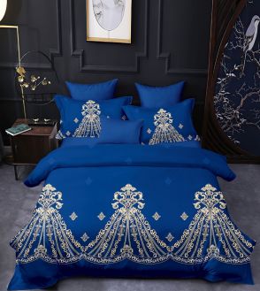 Shatex Twin Size Dark Blue Cozy Bedding Comforter Sets 2 Pieces  with 1 Pillow Sham