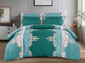 Shatex Twin Size Green Cozy Bedding Comforter Sets 2 Pieces  with 1 Pillow Sham