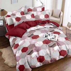 Shatex Twin Size Wine Red Soft Bedding Comforter Sets 2 Pieces with 1 Pillow Sham