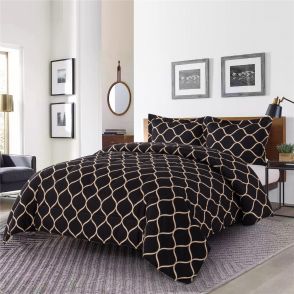 Shatex 3 Pieces Comforter Set,Black Ouni