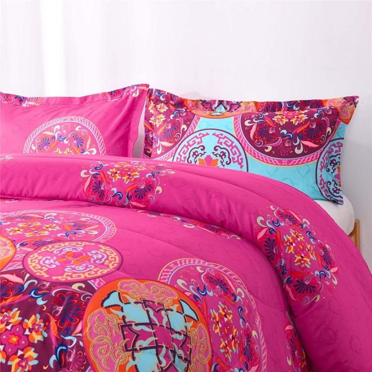 Sx 2 Pieces Twin Bedding Comforter, Twin Bed Comforter Set Pink